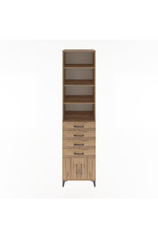 Hyperion Dolap 4 Raflı 4 Çekmeceli 2 Kapaklı 60x44x243 Çam-Çam