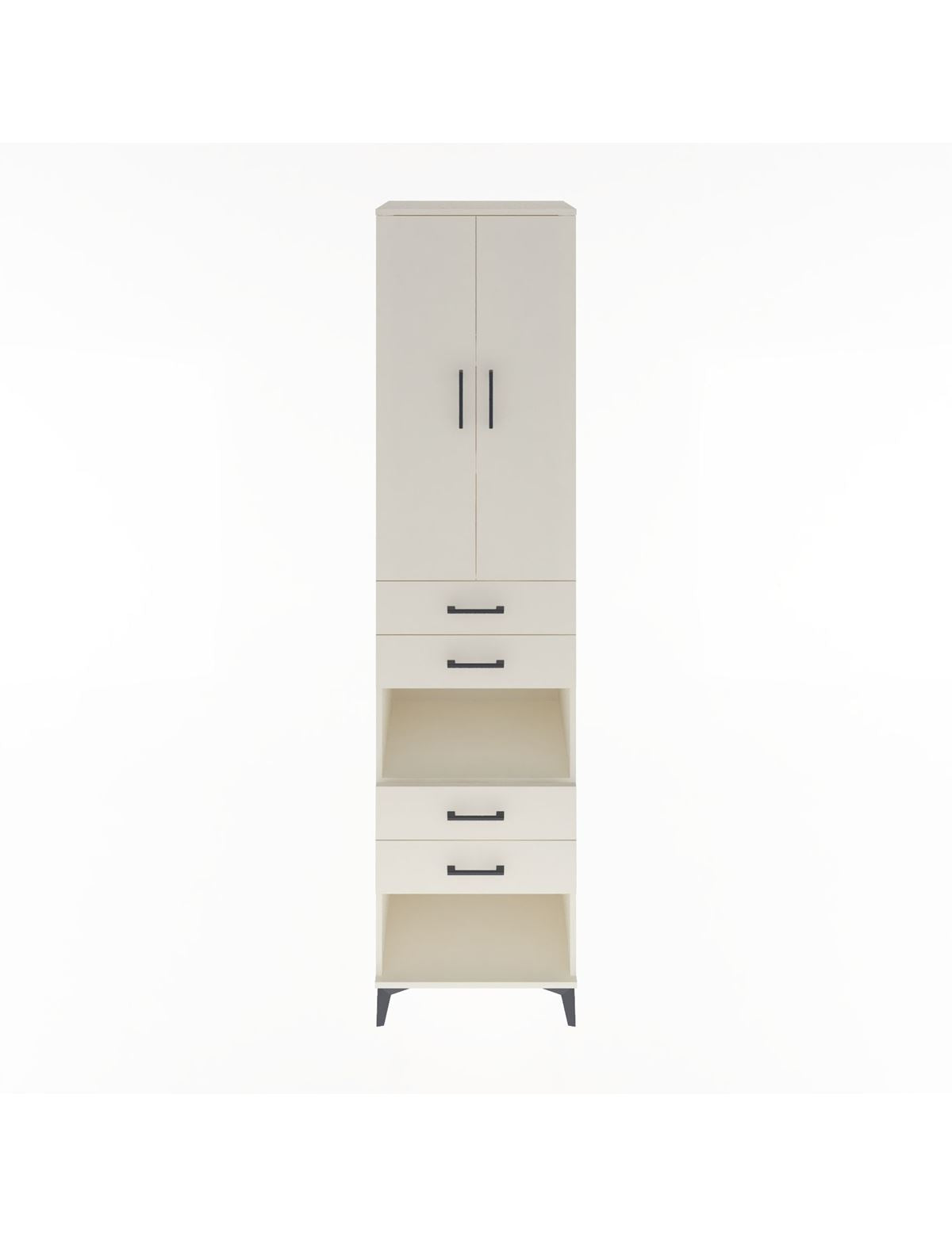 Hyperion Dolap 4 Raflı 4 Çekmeceli 2 Kapaklı 60x44x243 Aytaşı-Aytaşı