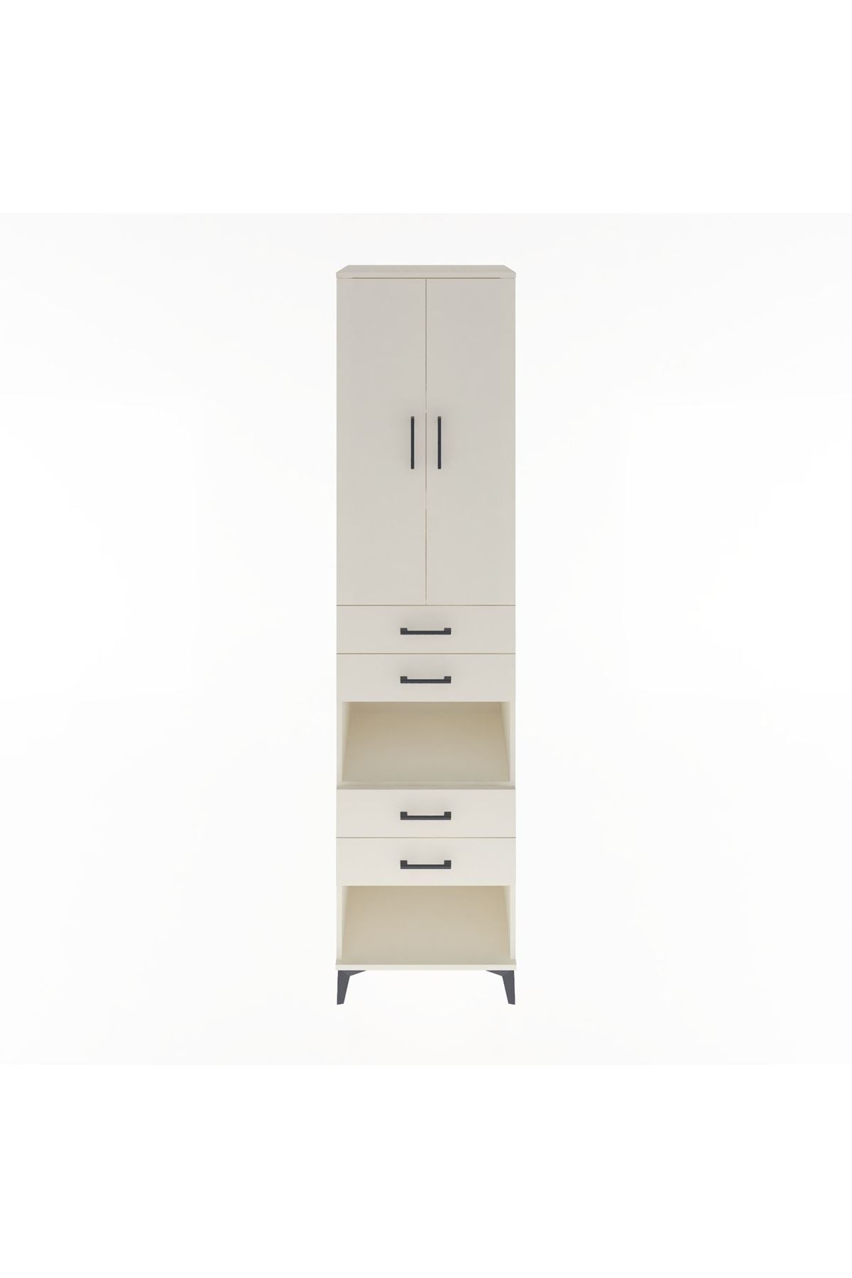 Hyperion Dolap 4 Raflı 4 Çekmeceli 2 Kapaklı 60x44x243 Aytaşı-Aytaşı