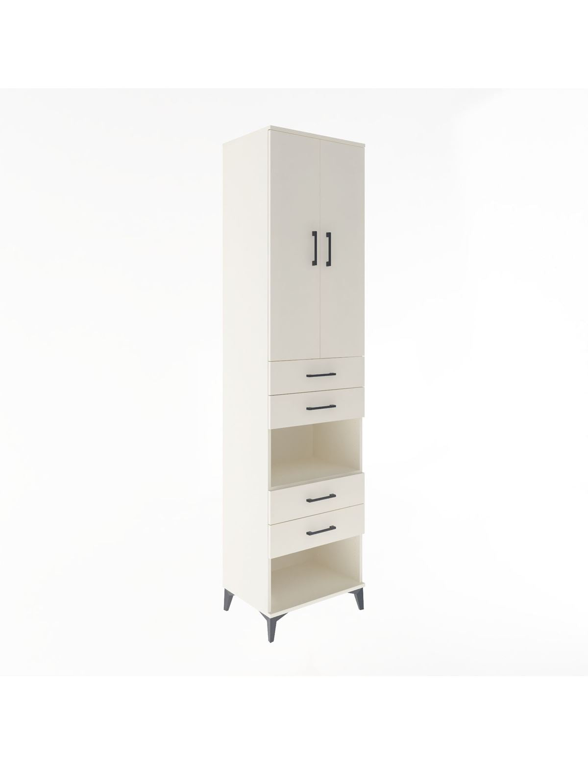 Hyperion Dolap 4 Raflı 4 Çekmeceli 2 Kapaklı 60x44x243 Aytaşı-Aytaşı