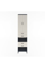 Hyperion Dolap 4 Raflı 4 Çekmeceli 2 Kapaklı 60x44x243 Antrasit-Aytaşı