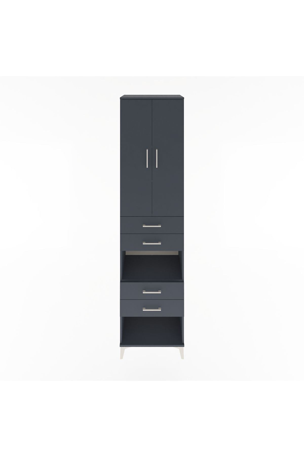 Hyperion Dolap 4 Raflı 4 Çekmeceli 2 Kapaklı 60x44x243 - S65M089V5B