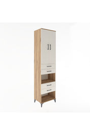 Hyperion Dolap 4 Raflı 4 Çekmeceli 2 Kapaklı 60x44x243 Çam-Aytaşı
