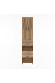 Hyperion Dolap 4 Raflı 4 Çekmeceli 2 Kapaklı 60x44x243 Çam-Çam