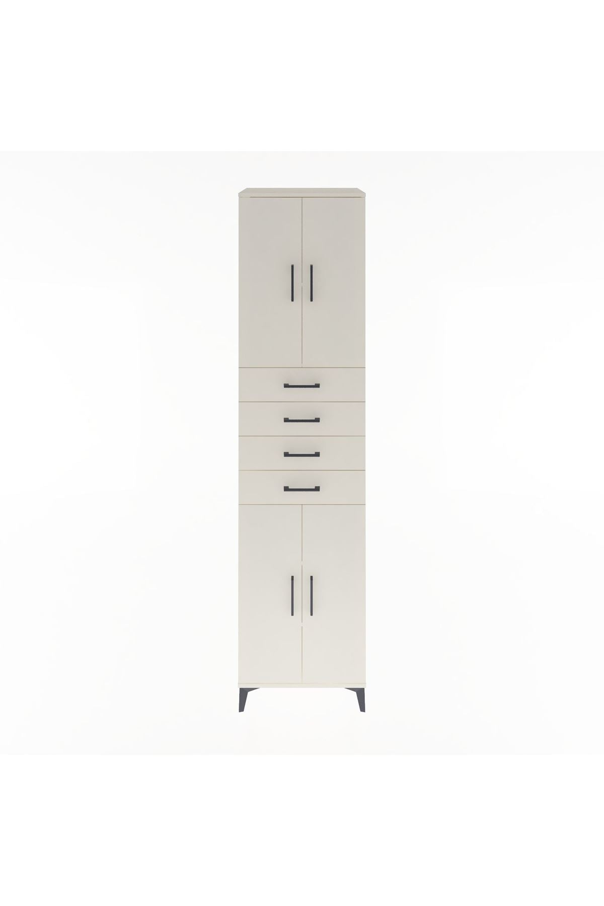 Hyperion Dolap 4 Raflı 4 Çekmeceli 4 Kapaklı 60x44x243 Aytaşı-Aytaşı