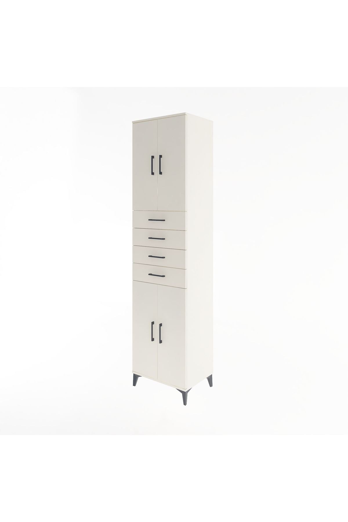 Hyperion Dolap 4 Raflı 4 Çekmeceli 4 Kapaklı 60x44x243 Aytaşı-Aytaşı