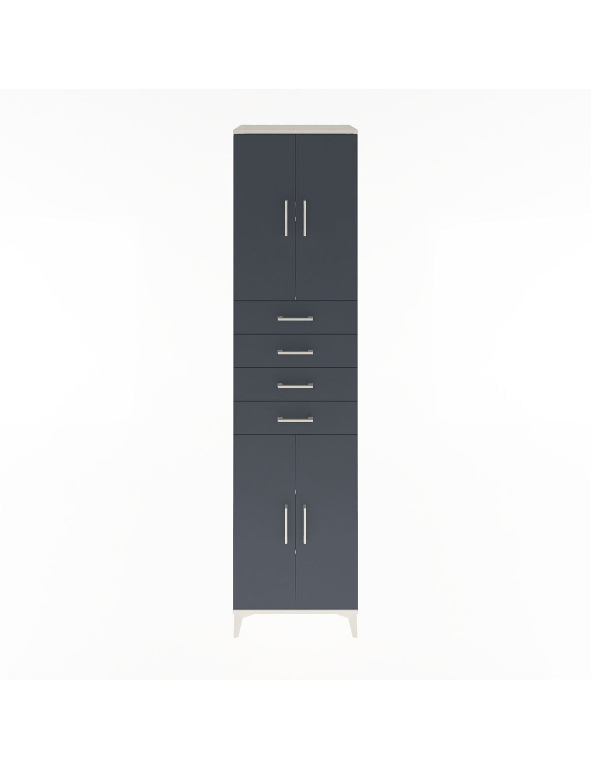 Hyperion Dolap 4 Raflı 4 Çekmeceli 4 Kapaklı 60x44x243 Aytaşı-Antrasit