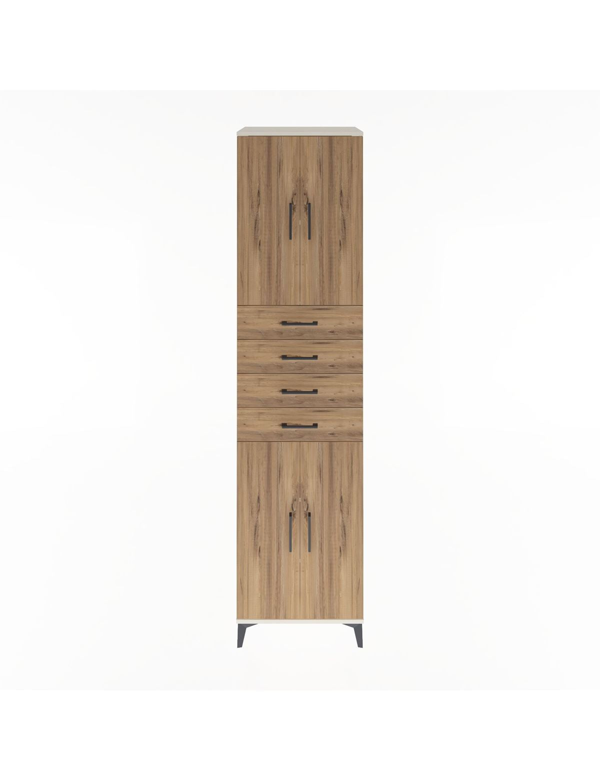 Hyperion Dolap 4 Raflı 4 Çekmeceli 4 Kapaklı 60x44x243 Aytaşı-Çam