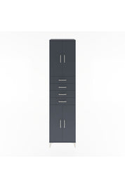 Hyperion Dolap 4 Raflı 4 Çekmeceli 4 Kapaklı 60x44x243 Antrasit-Antrasit
