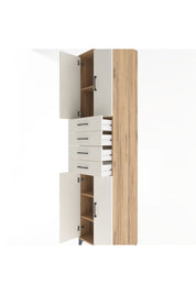 Hyperion Dolap 4 Raflı 4 Çekmeceli 4 Kapaklı 60x44x243 Çam-Aytaşı