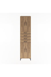 Hyperion Dolap 4 Raflı 4 Çekmeceli 4 Kapaklı 60x44x243 Çam-Çam
