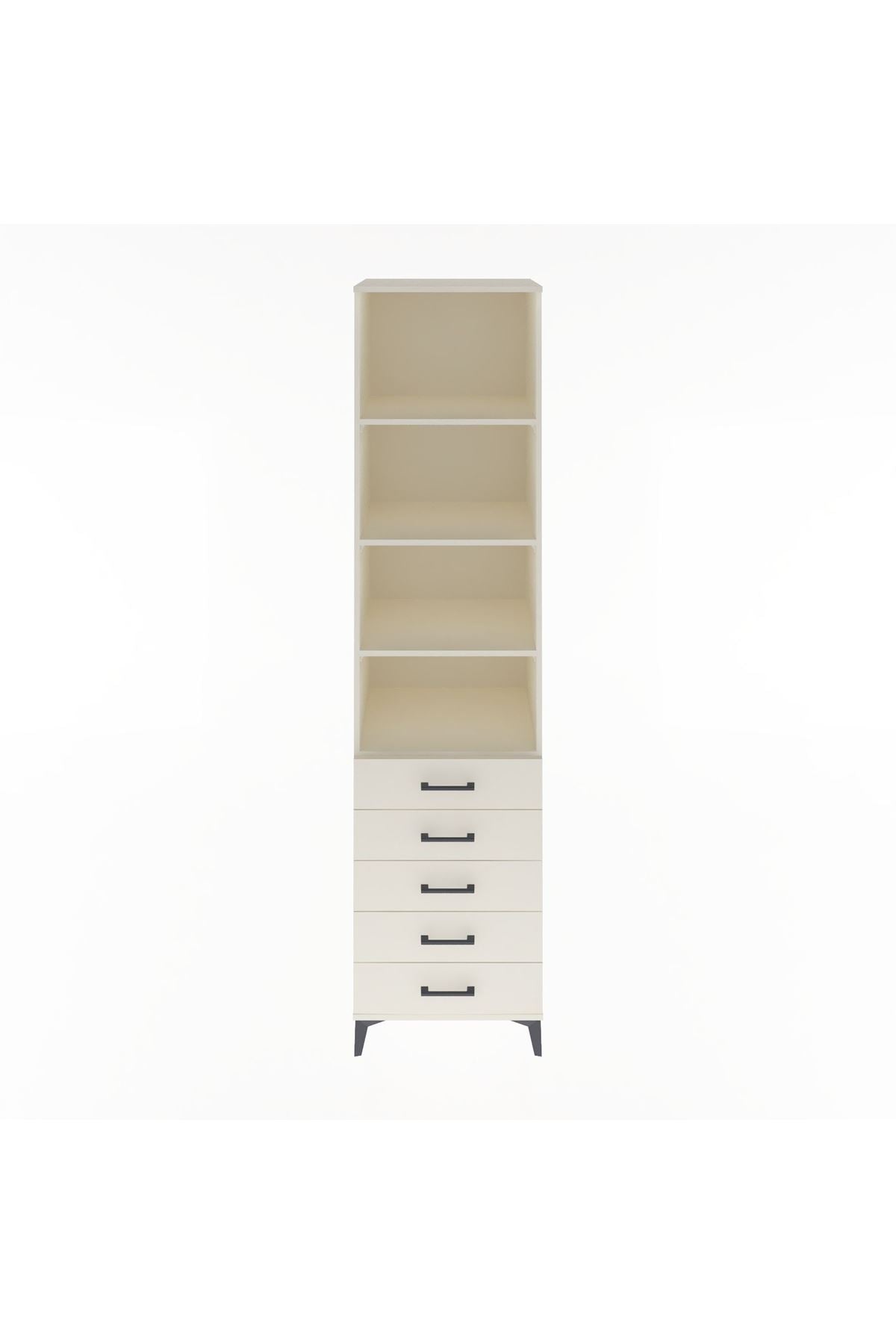 Hyperion Dolap 4 Raflı 5 Çekmeceli 60x44x243 Aytaşı-Aytaşı