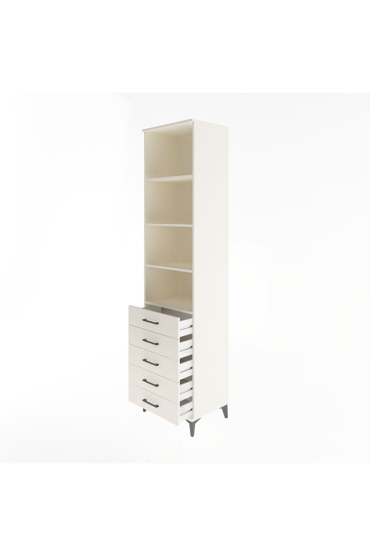 Hyperion Dolap 4 Raflı 5 Çekmeceli 60x44x243 Aytaşı-Aytaşı