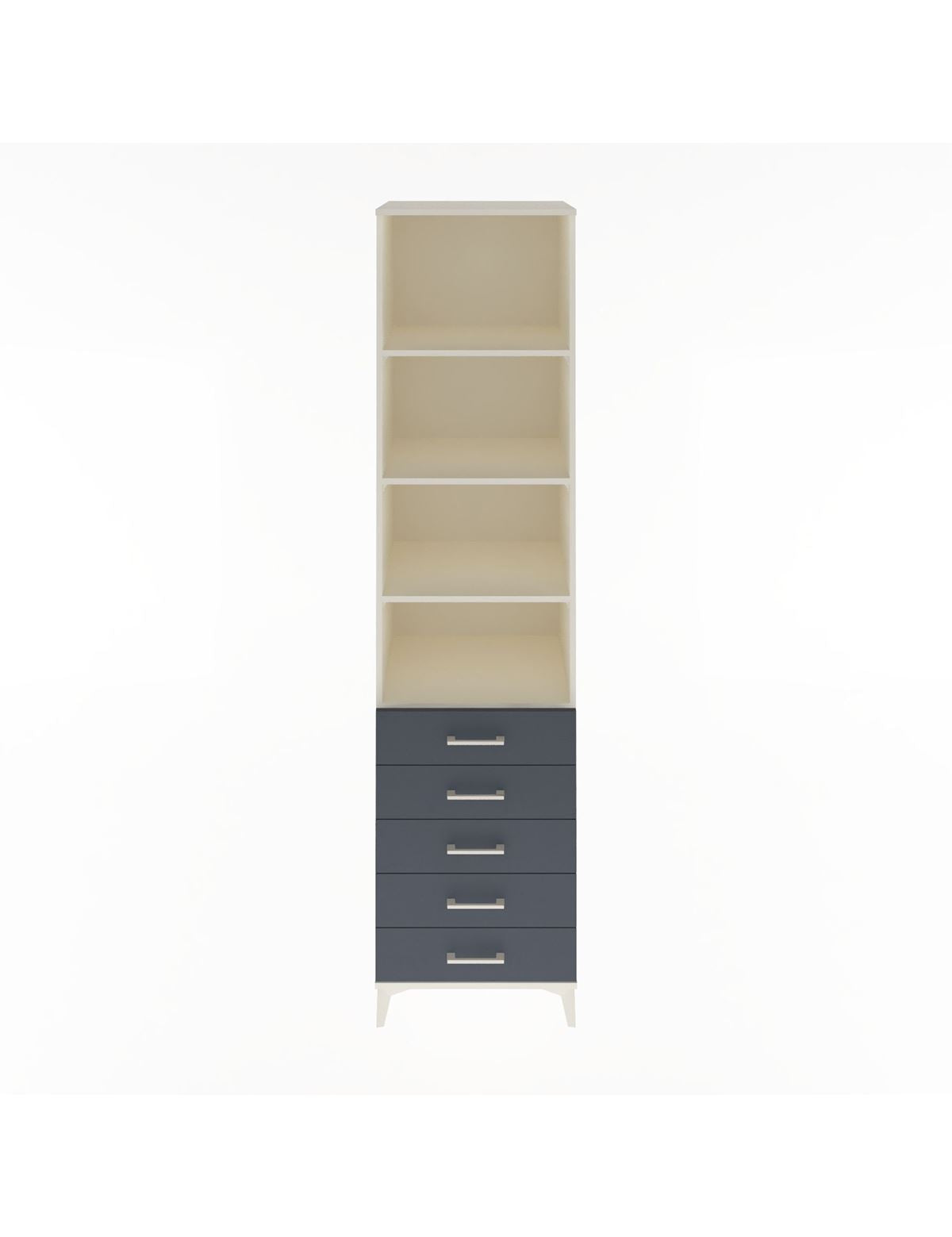 Hyperion Dolap 4 Raflı 5 Çekmeceli 60x44x243 Aytaşı-Antrasit