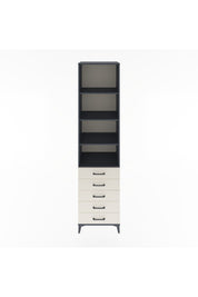 Hyperion Dolap 4 Raflı 5 Çekmeceli 60x44x243 Antrasit-Aytaşı