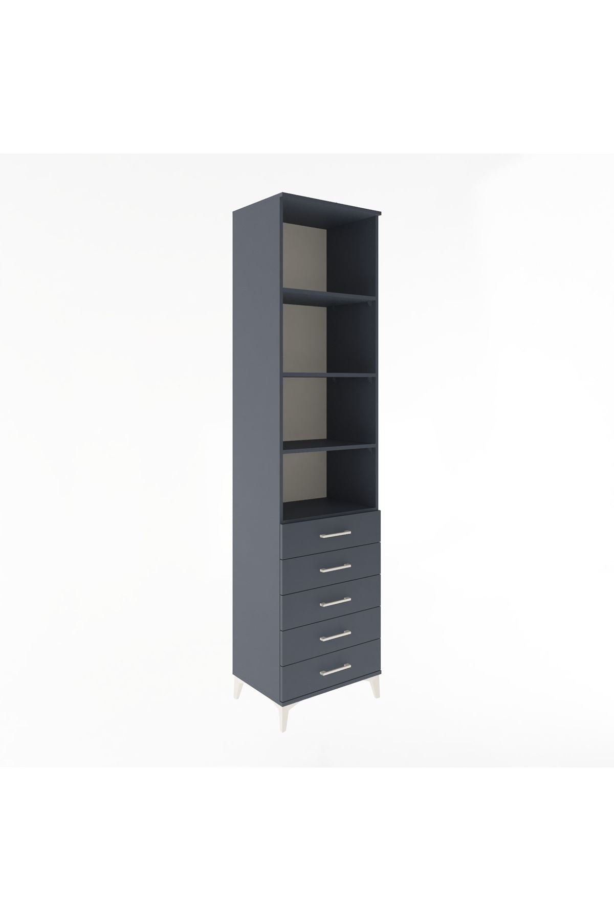 Hyperion Dolap 4 Raflı 5 Çekmeceli 60x44x243 - S65M091V5B