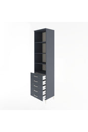 Hyperion Dolap 4 Raflı 5 Çekmeceli 60x44x243 - S65M091V5B