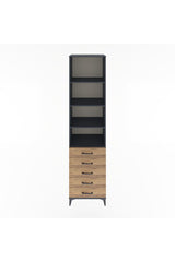 Hyperion Dolap 4 Raflı 5 Çekmeceli 60x44x243