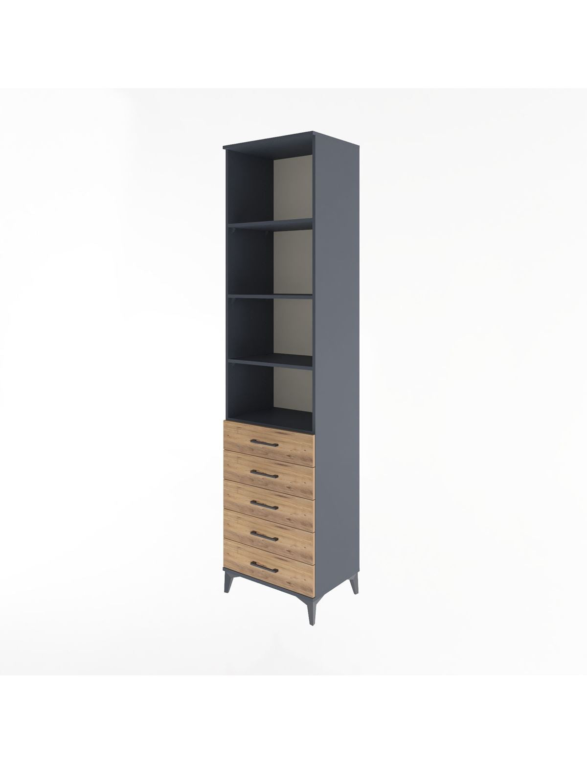 Hyperion Dolap 4 Raflı 5 Çekmeceli 60x44x243 - S65M091V6B