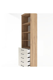 Hyperion Dolap 4 Raflı 5 Çekmeceli 60x44x243 Çam-Aytaşı