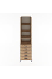 Hyperion Dolap 4 Raflı 5 Çekmeceli 60x44x243 Çam-Çam