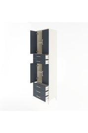 Hyperion Dolap 4 Raflı 5 Çekmeceli 4 Kapaklı 60x44x243 Aytaşı-Antrasit