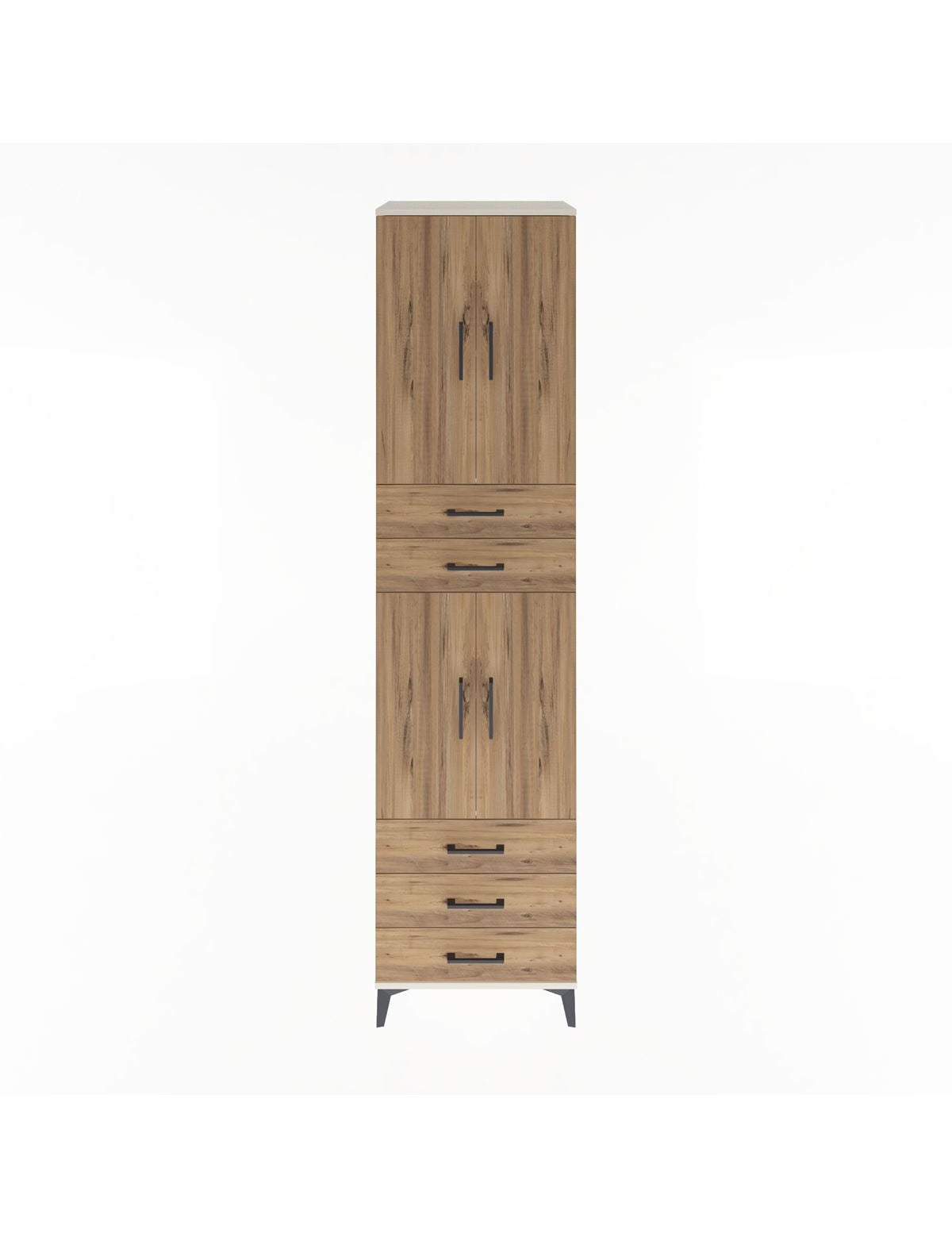 Hyperion Dolap 4 Raflı 5 Çekmeceli 4 Kapaklı 60x44x243 Aytaşı-Çam