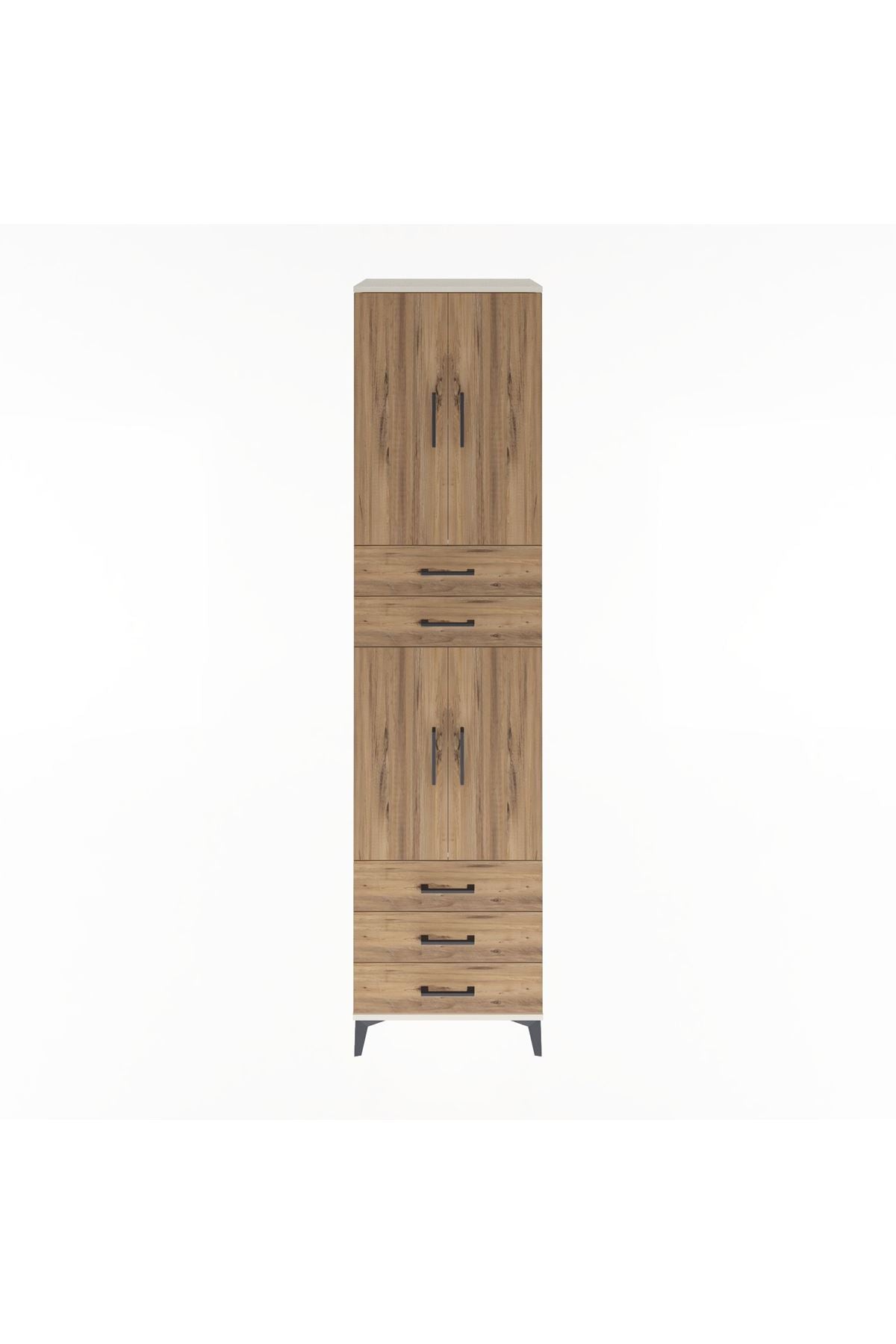 Hyperion Dolap 4 Raflı 5 Çekmeceli 4 Kapaklı 60x44x243 Aytaşı-Çam