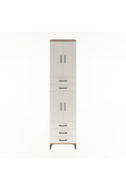 Hyperion Dolap 4 Raflı 5 Çekmeceli 4 Kapaklı 60x44x243 Çam-Aytaşı