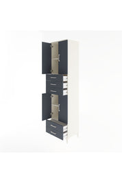 Hyperion Dolap 4 Raflı 5 Çekmeceli 4 Kapaklı 60x44x243 Aytaşı-Antrasit