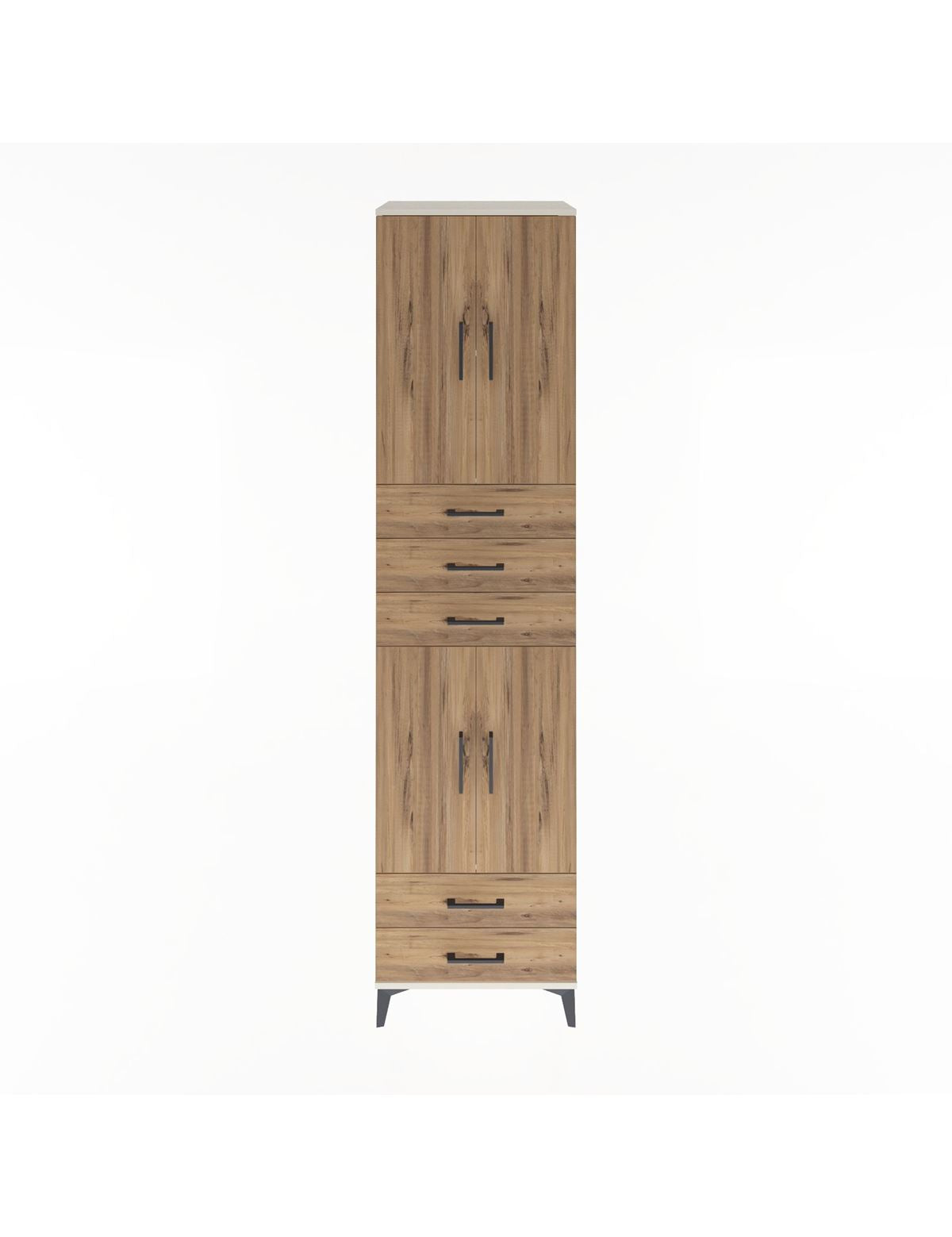 Hyperion Dolap 4 Raflı 5 Çekmeceli 4 Kapaklı 60x44x243 Aytaşı-Çam