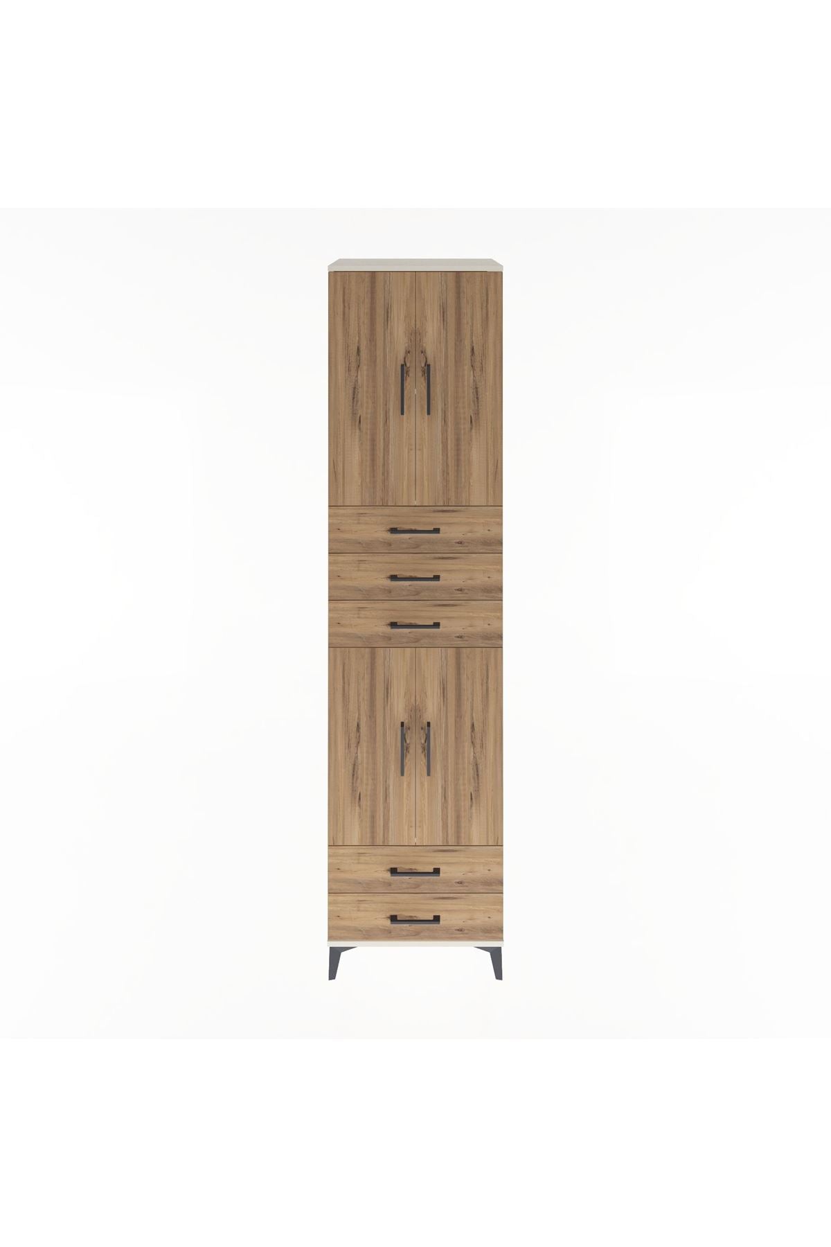 Hyperion Dolap 4 Raflı 5 Çekmeceli 4 Kapaklı 60x44x243 Aytaşı-Çam