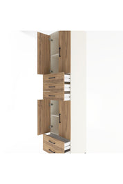 Hyperion Dolap 4 Raflı 5 Çekmeceli 4 Kapaklı 60x44x243 Aytaşı-Çam