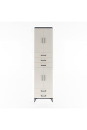 Hyperion Dolap 4 Raflı 5 Çekmeceli 4 Kapaklı 60x44x243 Antrasit-Aytaşı