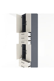 Hyperion Dolap 4 Raflı 5 Çekmeceli 4 Kapaklı 60x44x243 Antrasit-Aytaşı