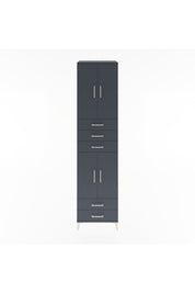 Hyperion Dolap 4 Raflı 5 Çekmeceli 4 Kapaklı 60x44x243 Antrasit-Antrasit