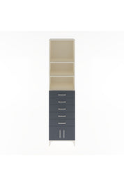 Hyperion Dolap 3 Raflı 5 Çekmeceli 2 Kapaklı 60x44x243 Aytaşı-Antrasit