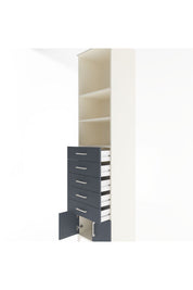 Hyperion Dolap 3 Raflı 5 Çekmeceli 2 Kapaklı 60x44x243 Aytaşı-Antrasit