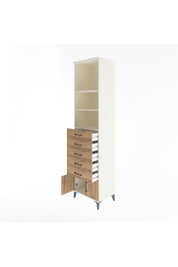 Hyperion Dolap 3 Raflı 5 Çekmeceli 2 Kapaklı 60x44x243 Aytaşı-Çam