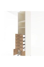 Hyperion Dolap 3 Raflı 5 Çekmeceli 2 Kapaklı 60x44x243 Aytaşı-Çam