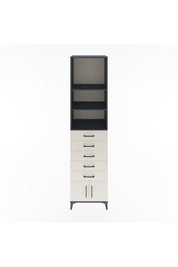 Hyperion Dolap 3 Raflı 5 Çekmeceli 2 Kapaklı 60x44x243 Antrasit-Aytaşı