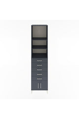 Hyperion Dolap 3 Raflı 5 Çekmeceli 2 Kapaklı 60x44x243