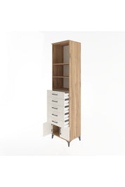 Hyperion Dolap 3 Raflı 5 Çekmeceli 2 Kapaklı 60x44x243 Çam-Aytaşı