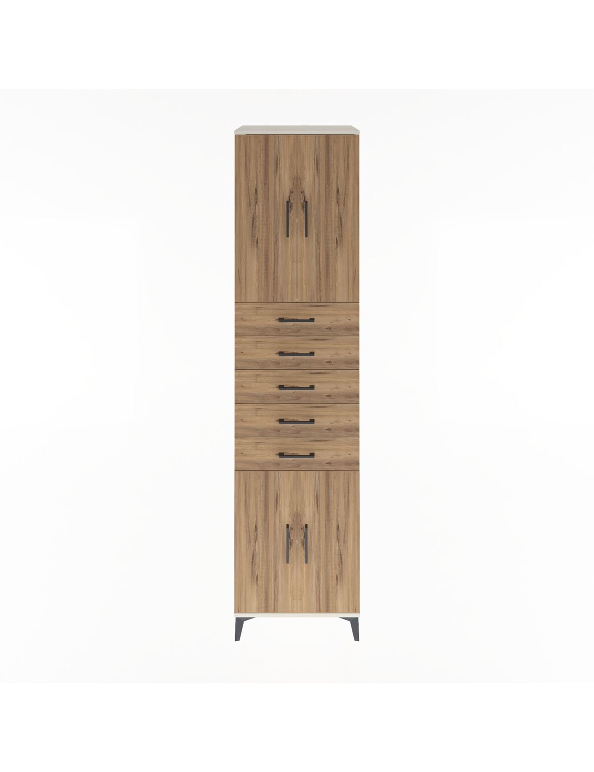 Hyperion Dolap 3 Raflı 5 Çekmeceli 4 Kapaklı 60x44x243 Aytaşı-Çam