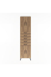Hyperion Dolap 3 Raflı 5 Çekmeceli 4 Kapaklı 60x44x243 Aytaşı-Çam
