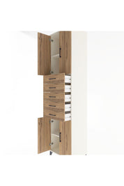 Hyperion Dolap 3 Raflı 5 Çekmeceli 4 Kapaklı 60x44x243 Aytaşı-Çam