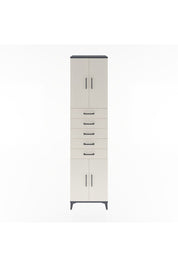 Hyperion Dolap 3 Raflı 5 Çekmeceli 4 Kapaklı 60x44x243 Antrasit-Aytaşı