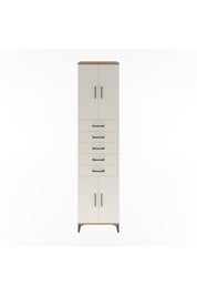 Hyperion Dolap 3 Raflı 5 Çekmeceli 4 Kapaklı 60x44x243 Çam-Aytaşı
