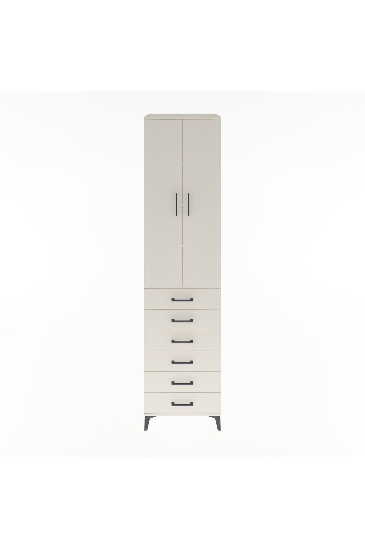 Hyperion Dolap 4 Raflı 6 Çekmeceli 2 Kapaklı 60x44x243 Aytaşı-Aytaşı