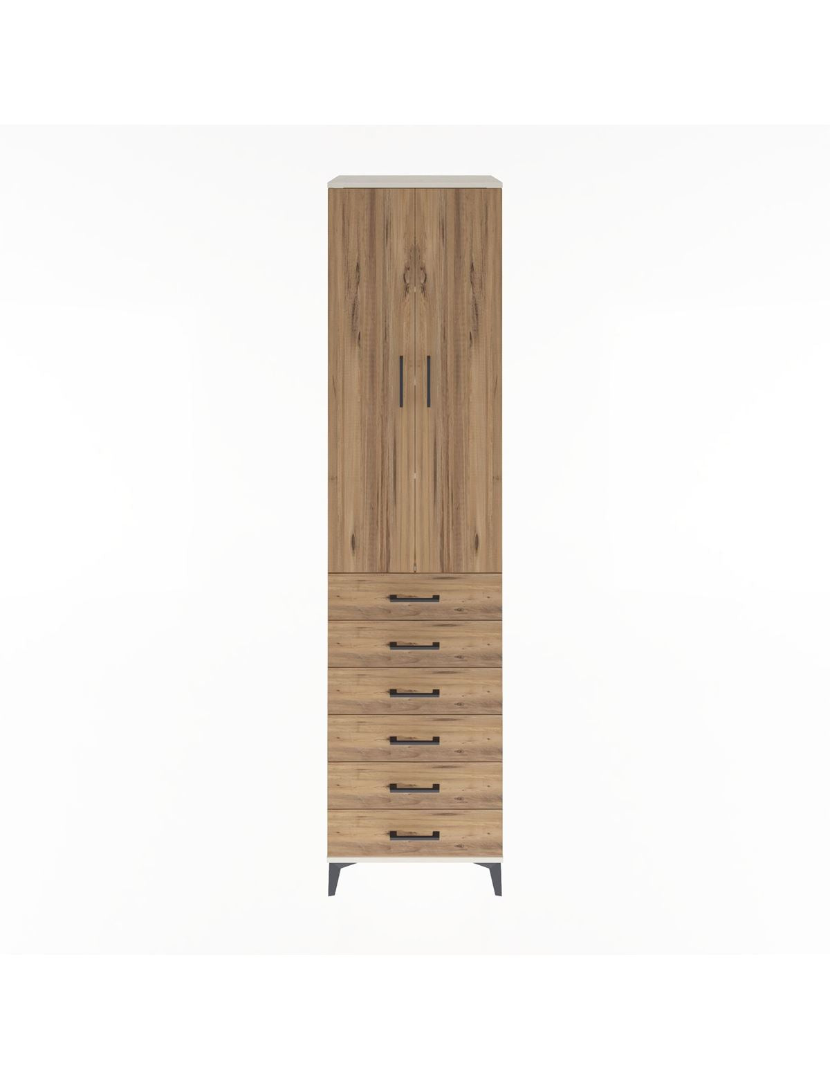 Hyperion Dolap 4 Raflı 6 Çekmeceli 2 Kapaklı 60x44x243 Aytaşı-Çam